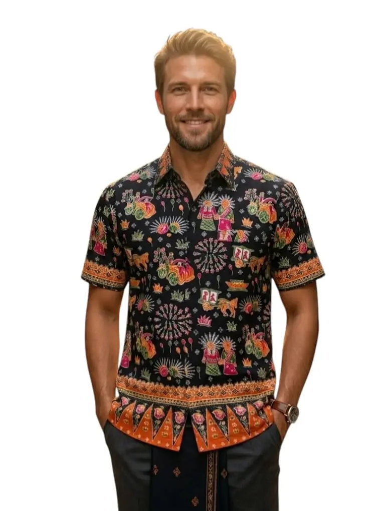 Batik Ondel-Ondel Hitam