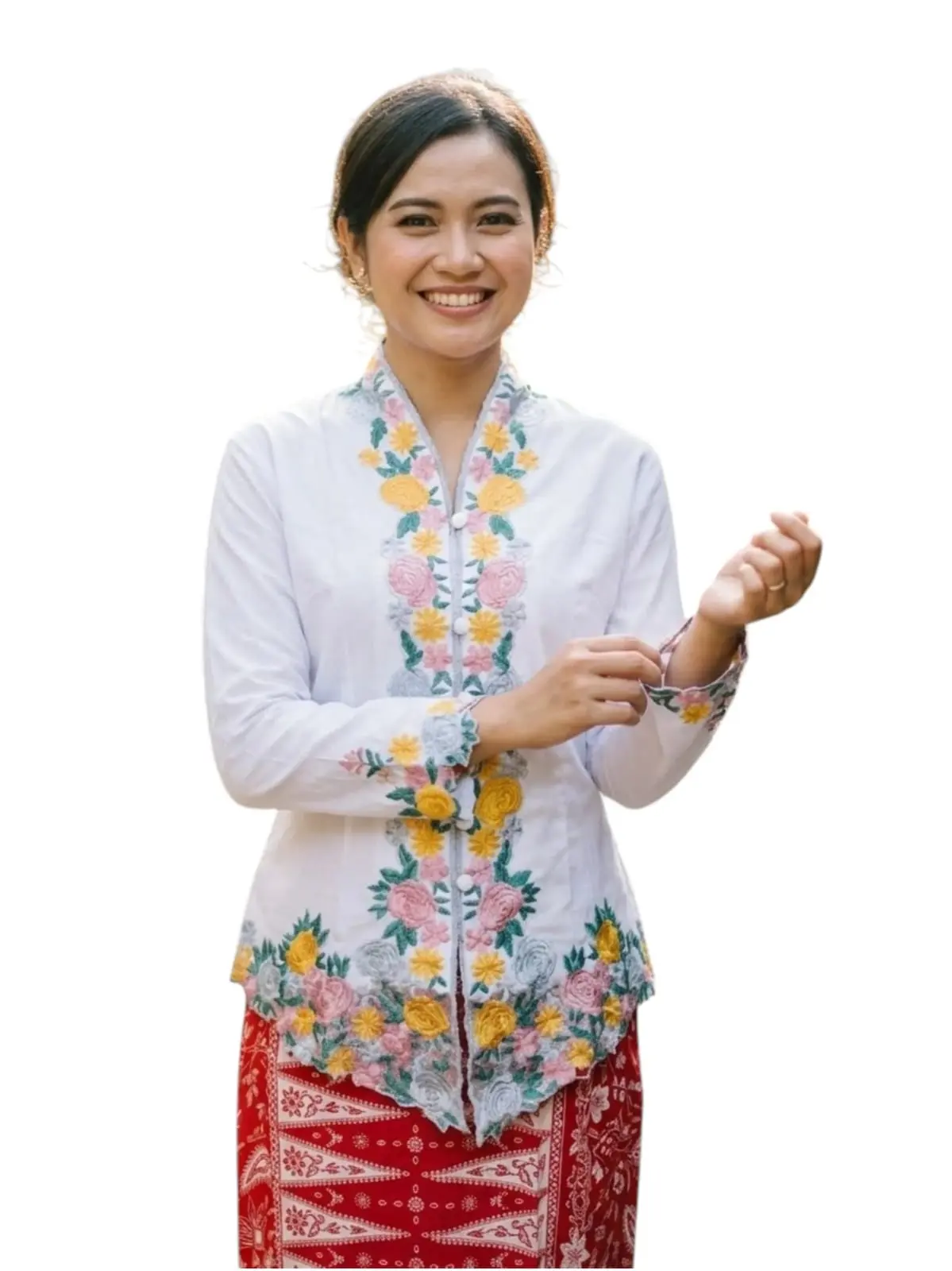 Kebaya Encim Putih Bordir